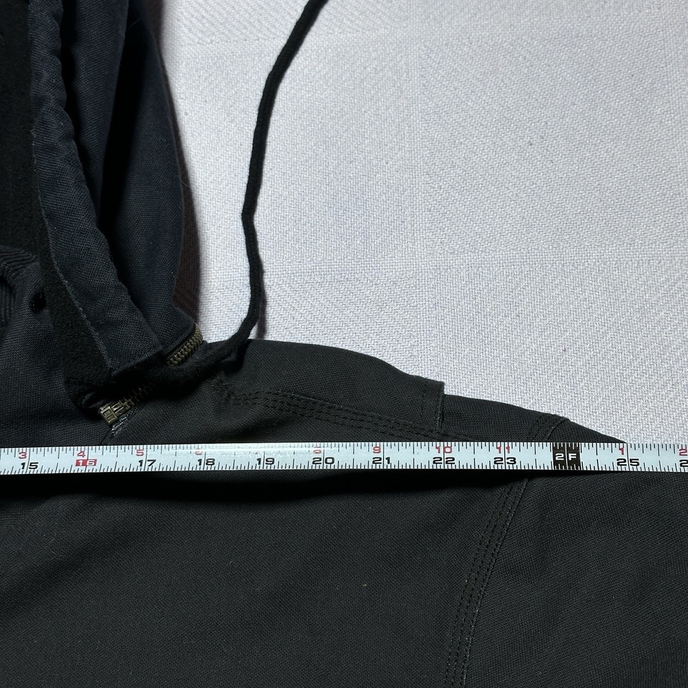 Rugged Wear RW Canvas Work Jacket Mens XL Black Fleece Lined 3M Insulated Hooded - Picture 11 of 13